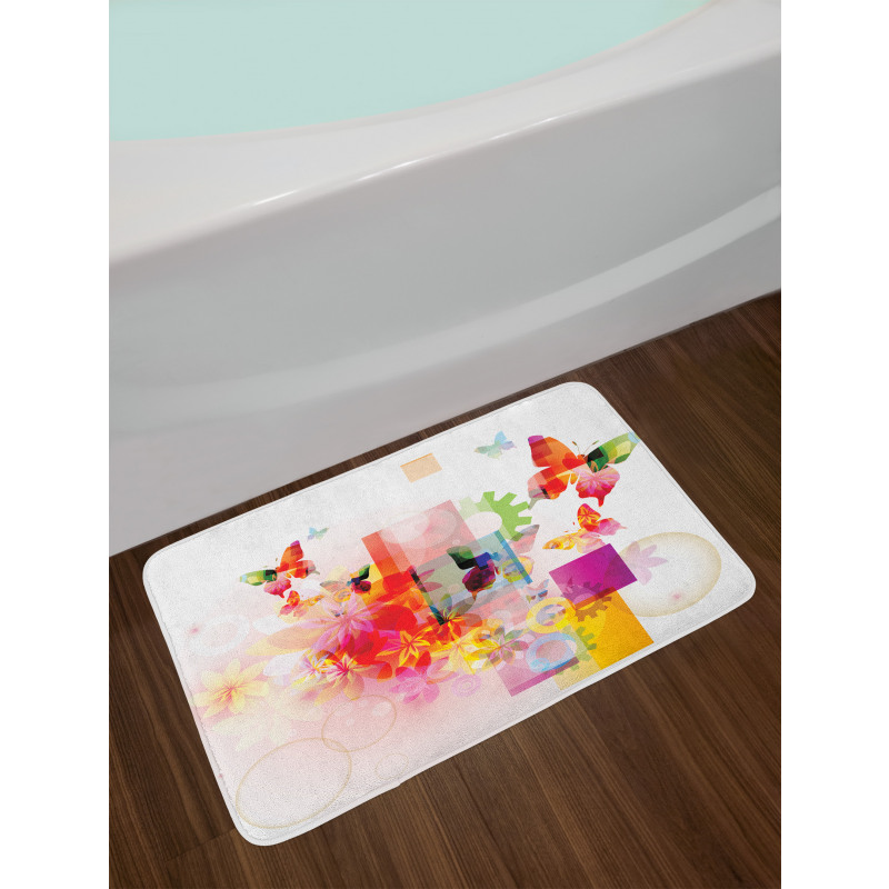 Natural Flowers Bath Mat