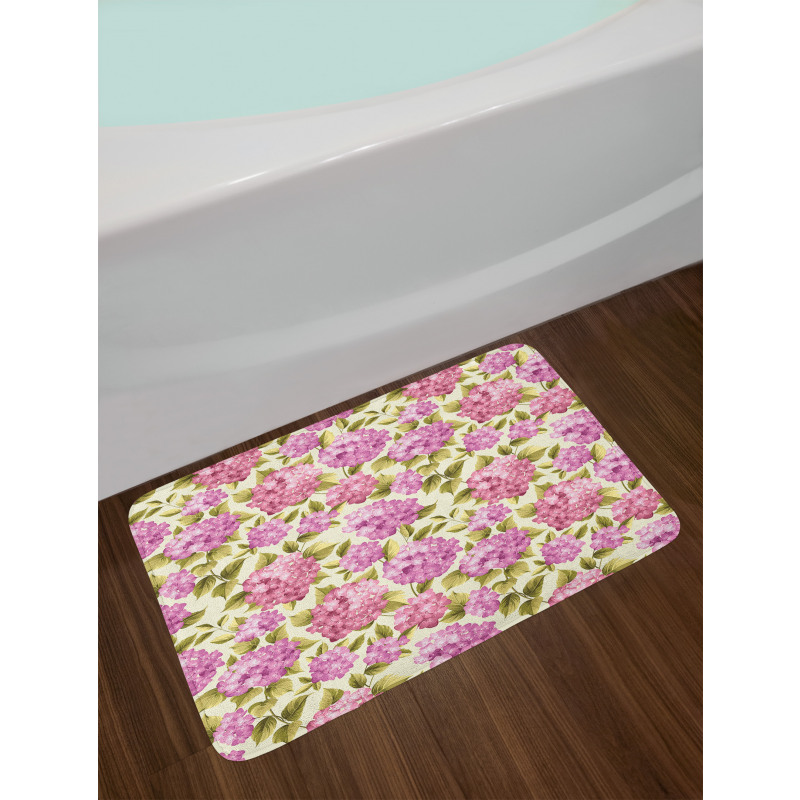 Flower with Leaves Bath Mat