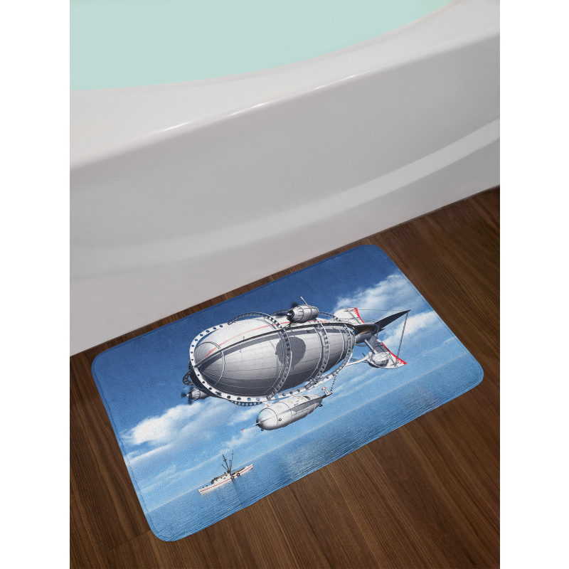 Sea Flying Cloudy Sky Bath Mat