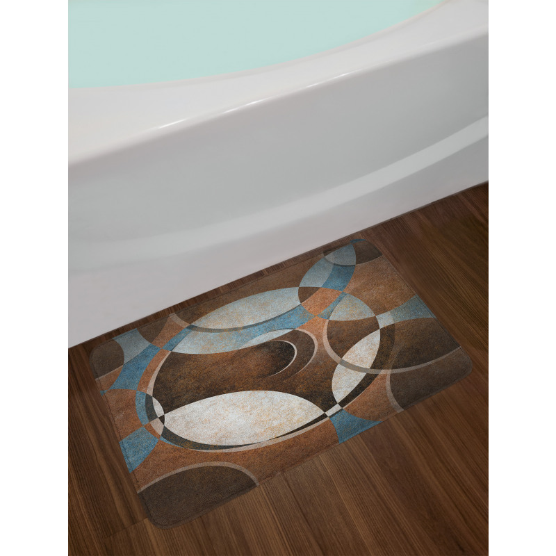 Grunge Vintage Rounds Bath Mat