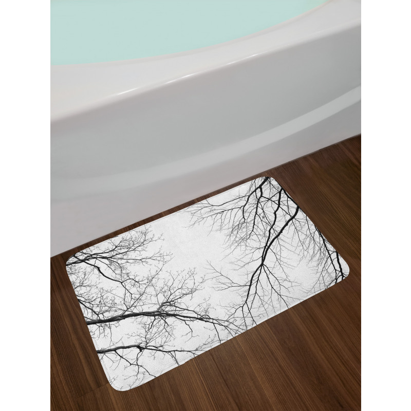 Leafless Scary Branches Bath Mat