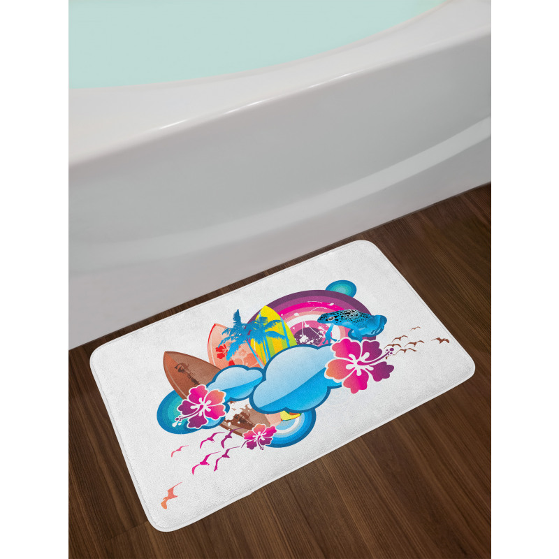 Season Hot Beach Vbes Bath Mat