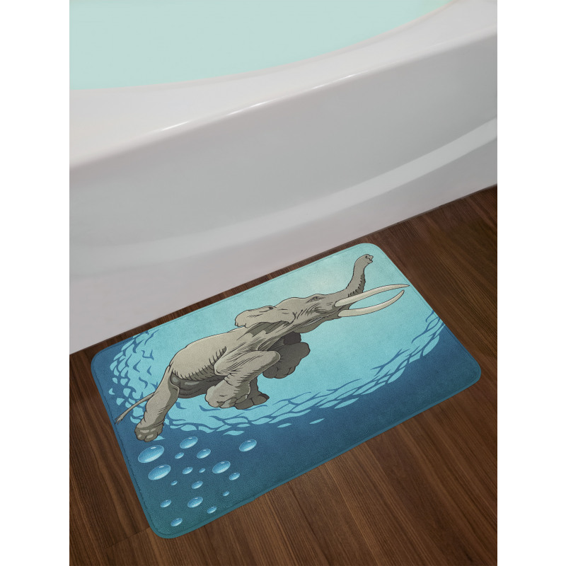 Elephant in Tropic Ocean Bath Mat