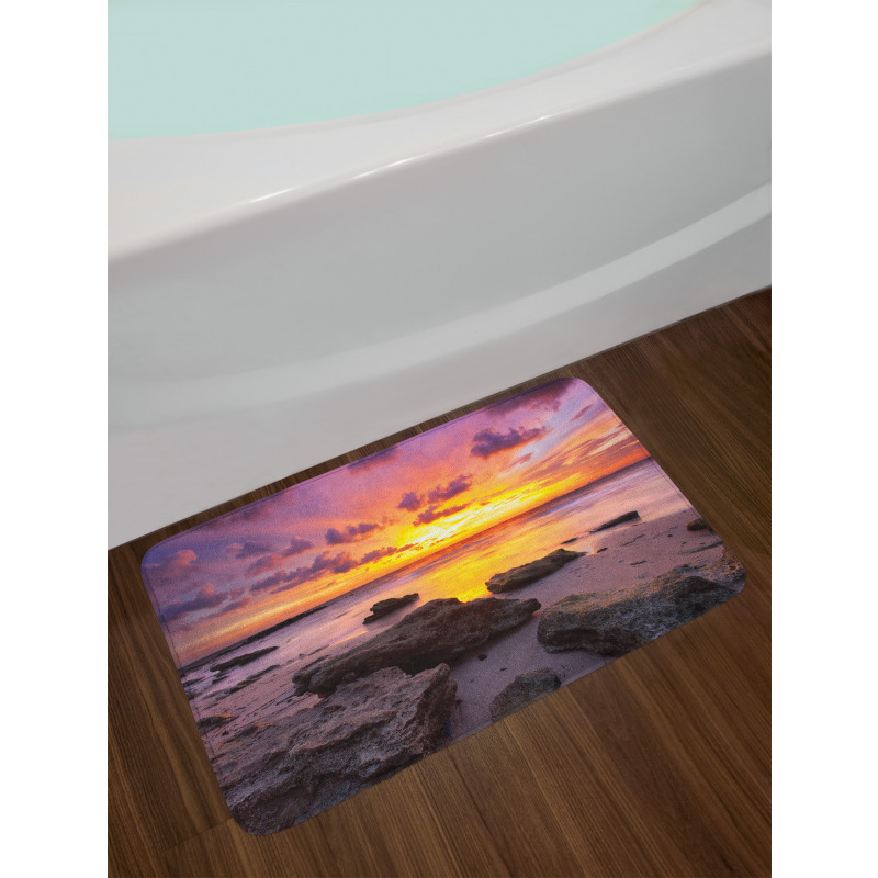 Sunset Idyllic Beach Bath Mat