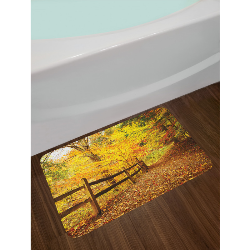 Fall Trees Leaf Road Bath Mat