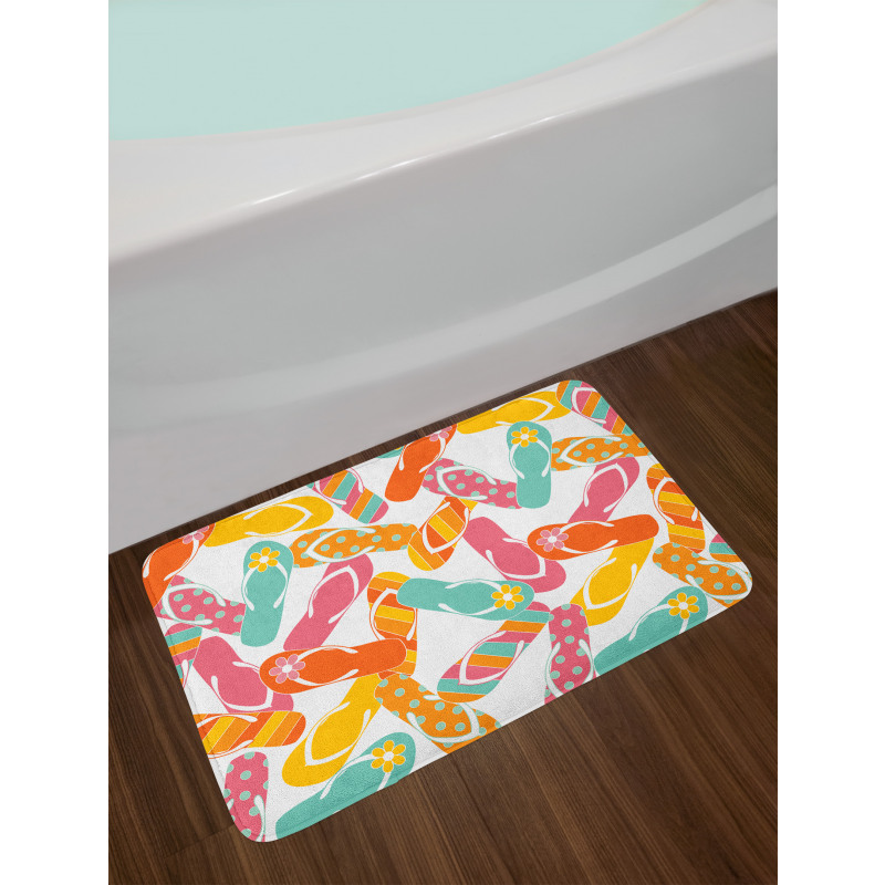 Summer Holiday Sandals Bath Mat