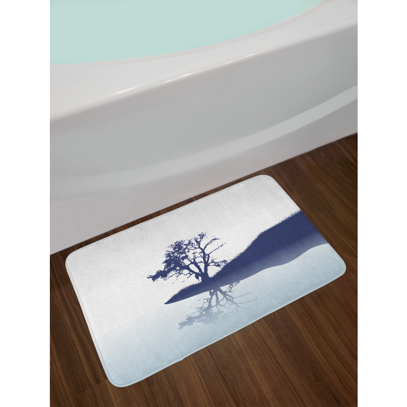 Lonely Tree by Lake Bath Mat