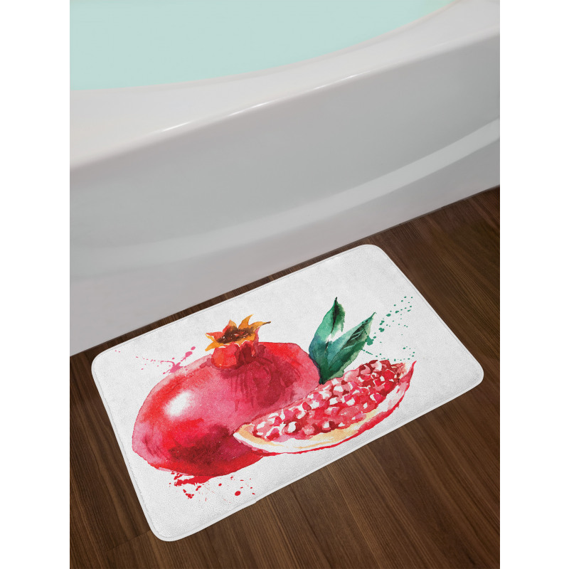 Hand Drawn Watercolor Bath Mat