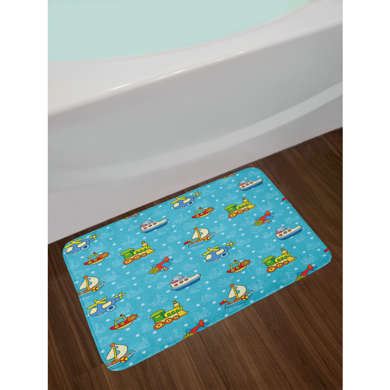 Cartoon Style Toy Bath Mat