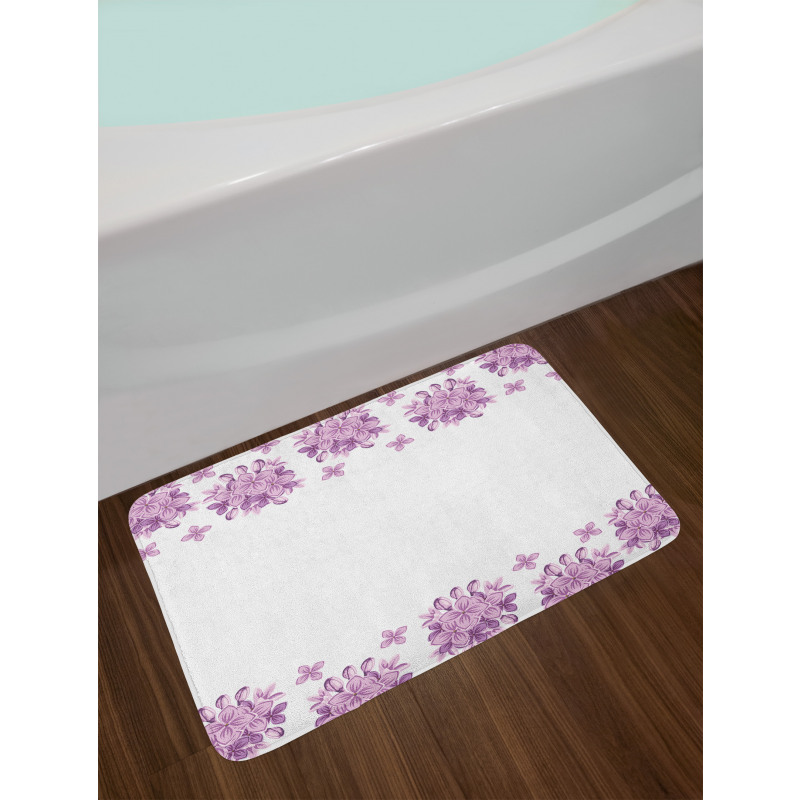 Lilac Flowers Blossoms Bath Mat