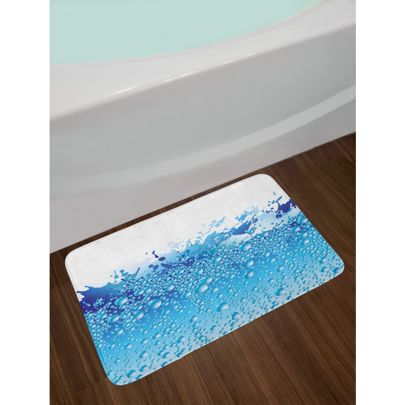 Bubbles Splashes Drops Bath Mat