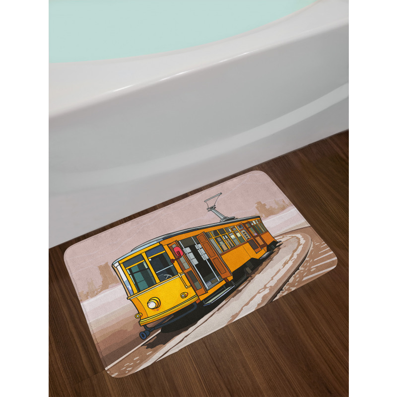 Train on Rail Roads Bath Mat