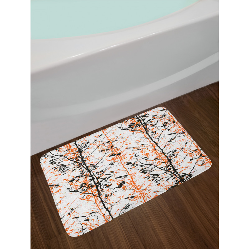 Tree Silhouettes Artwork Bath Mat