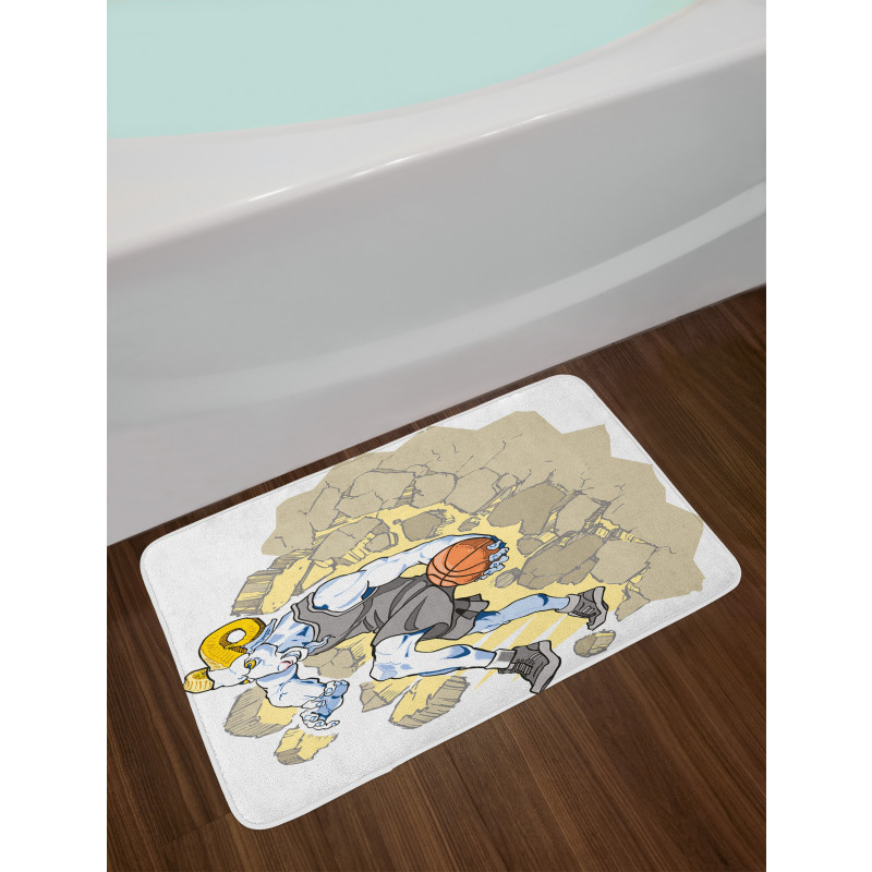 Farm Sheep Basketball Bath Mat