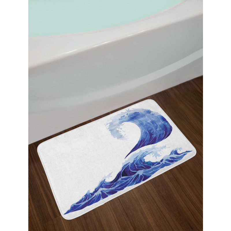 Aquatic Storm Blue Waves Bath Mat