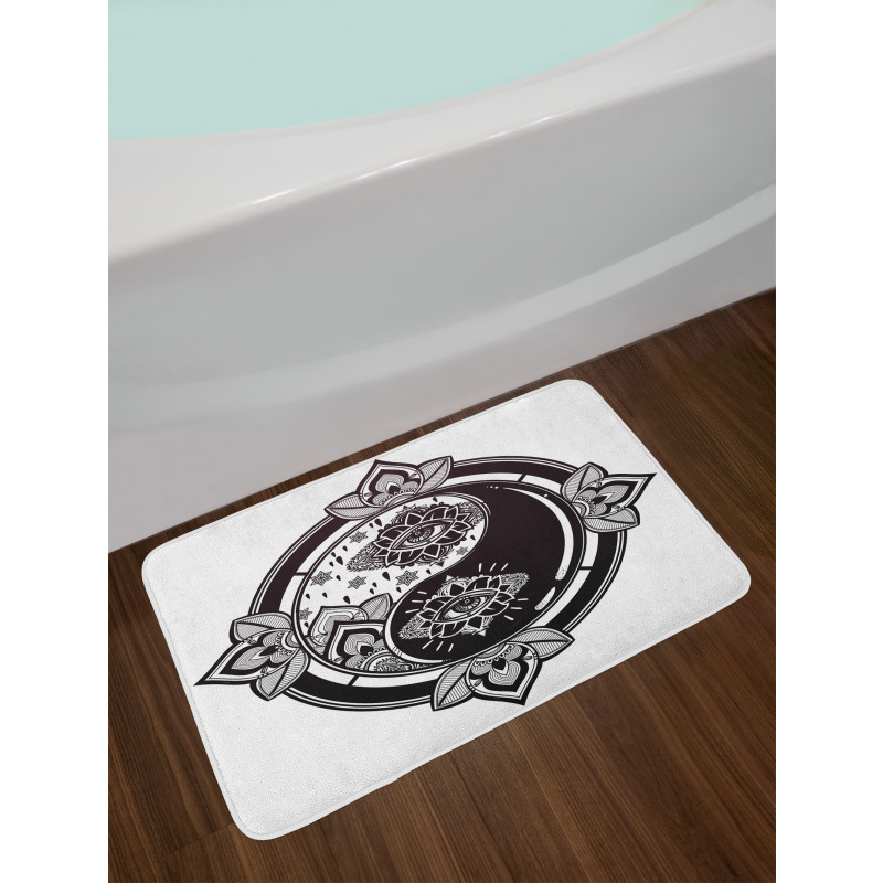 Floral Third Eye Sign Bath Mat