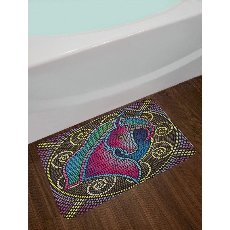 Mosaic Unicorn Bath Mat