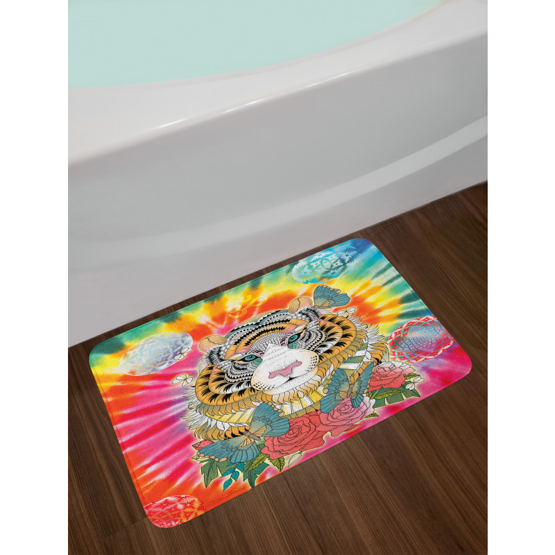 Tiger Head Bath Mat