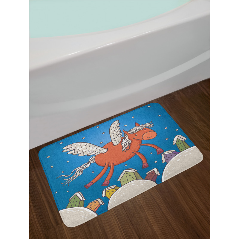 Horse Wings on Building Bath Mat