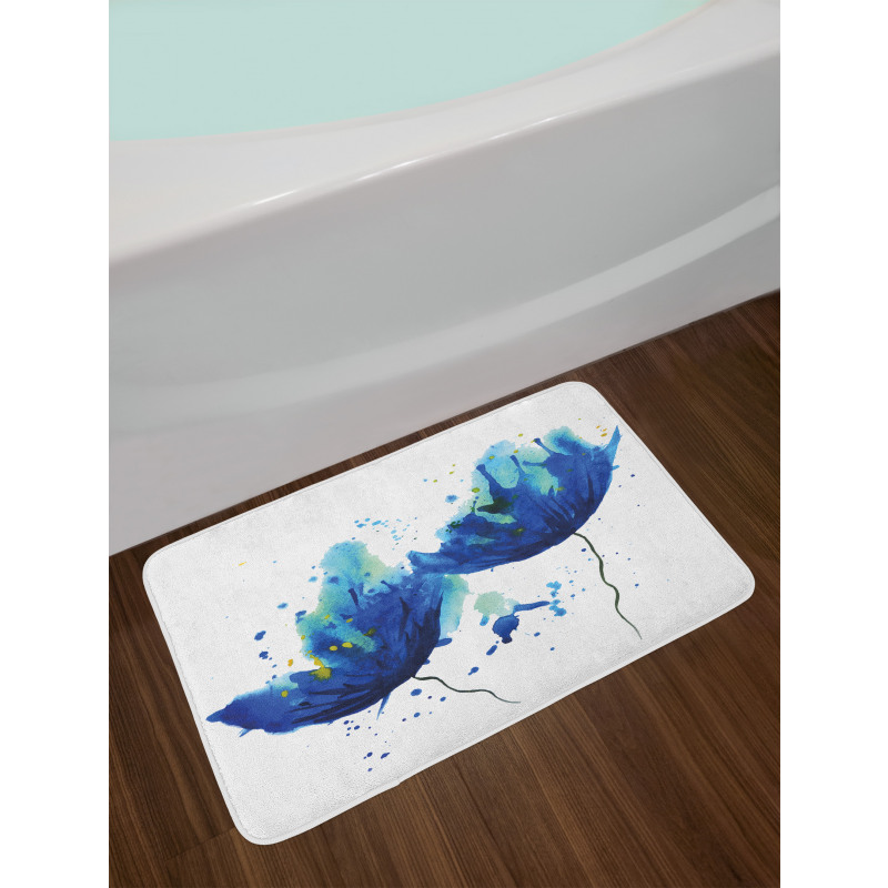 Floral Abstract Art Bath Mat