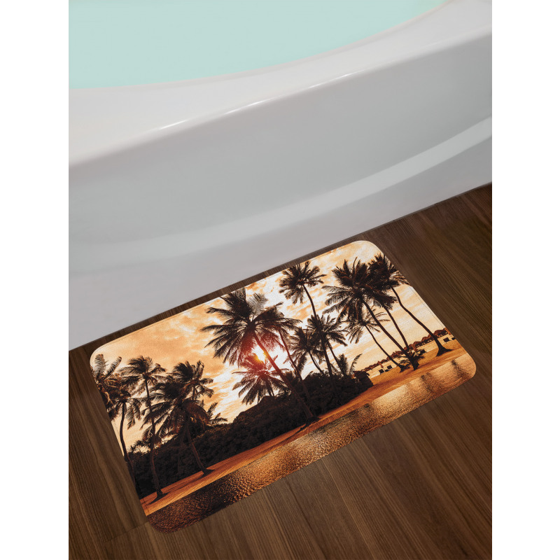 Ocean Sea Love Palms Bath Mat