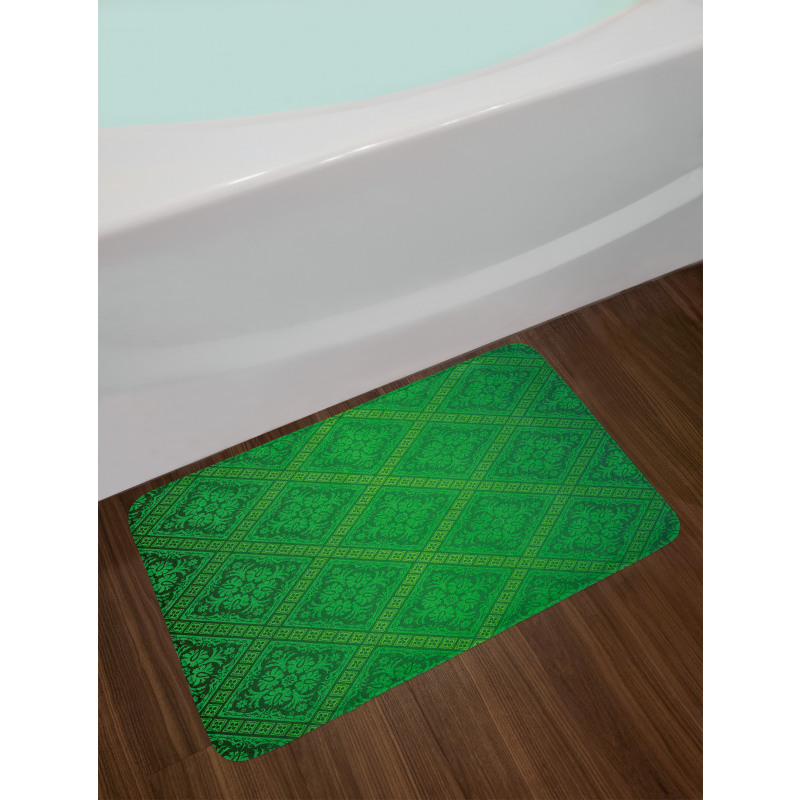 Vector Foliage Pattern Bath Mat