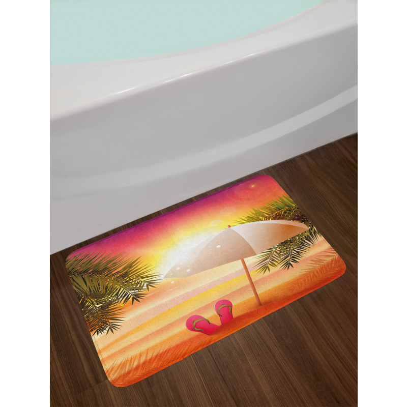 Summer Sunset on Beach Bath Mat