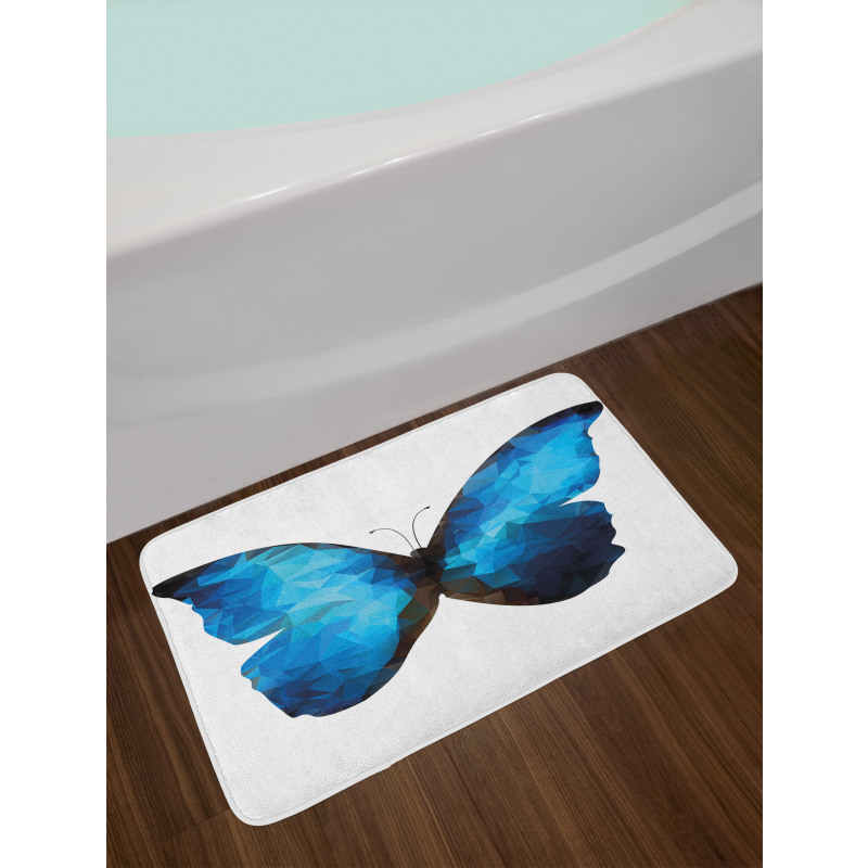 Modern Blue Ombre Bath Mat