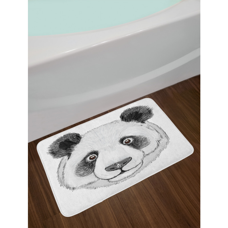 Hand Drawn Panda Bath Mat