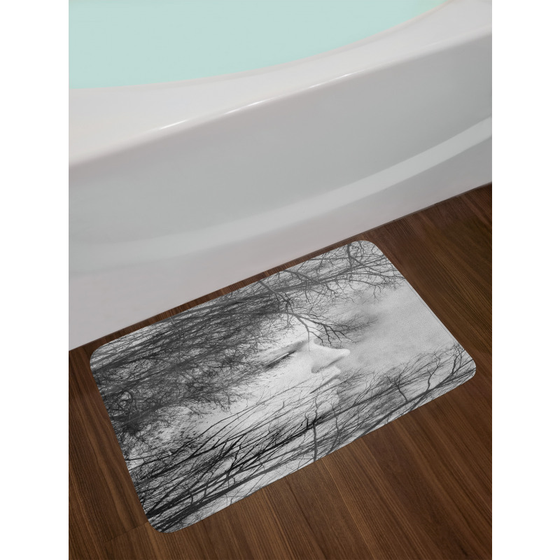 Woman and Trees Bath Mat