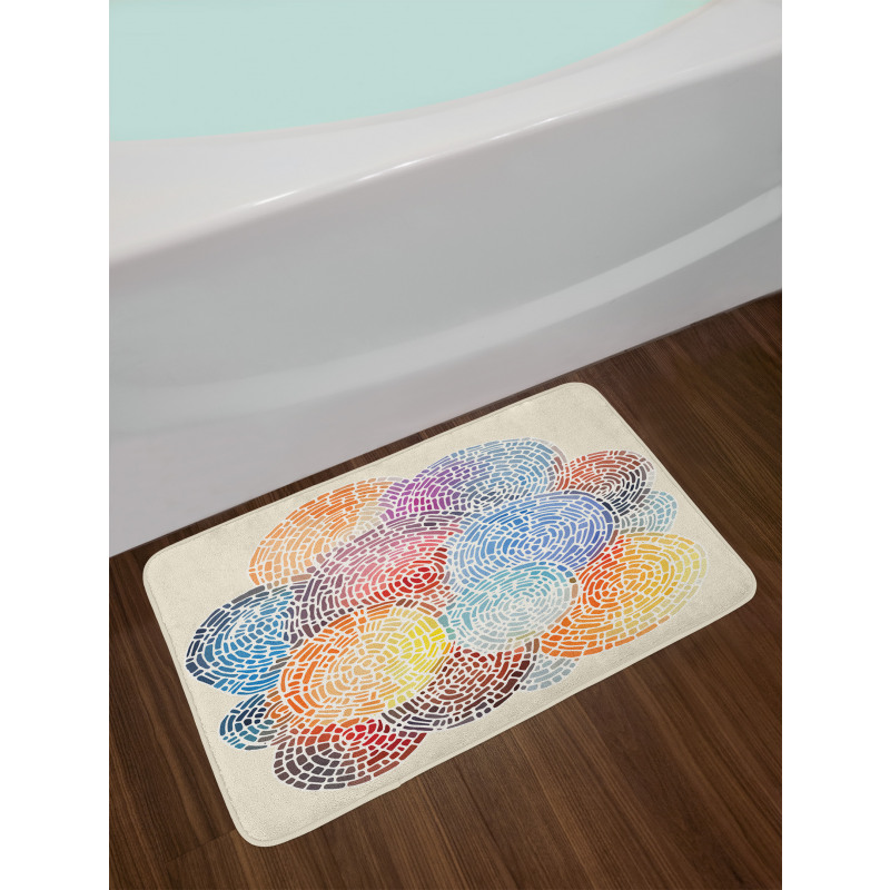Abstract Mosaic Spots Bath Mat