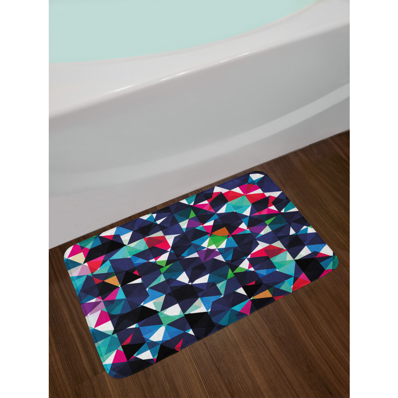 Retro Colorful Mosaic Bath Mat