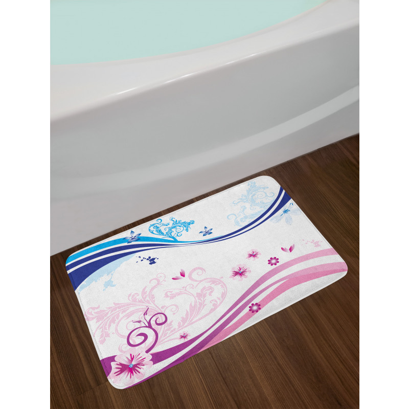 Ivy Flower Leaves Nature Bath Mat