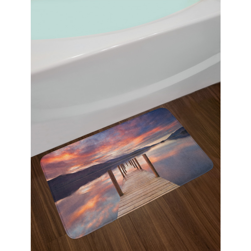 Flooded Jetty England Bath Mat