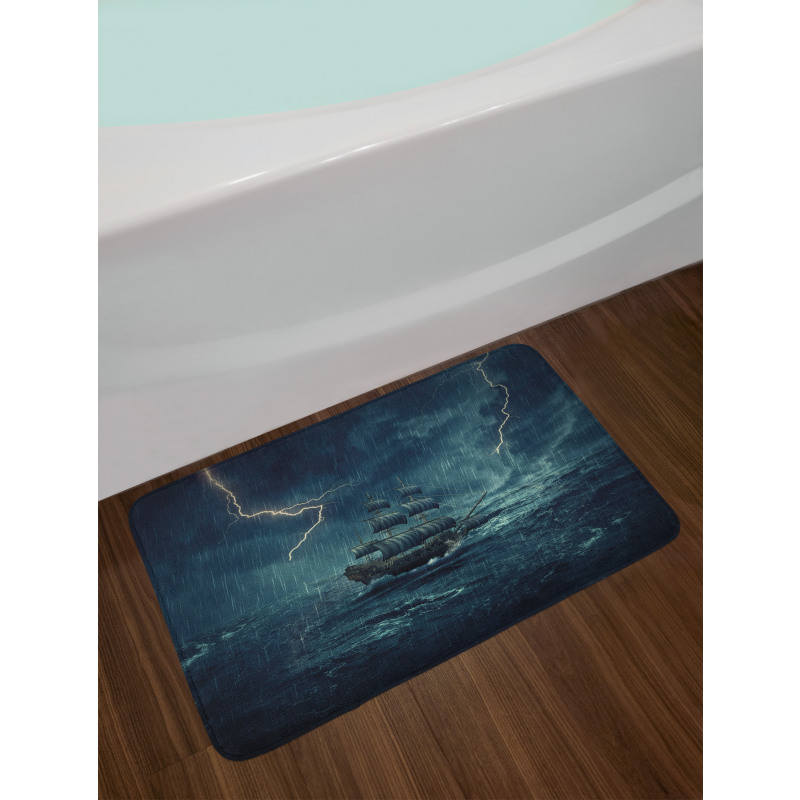 Pirate Vintage Ship Bath Mat