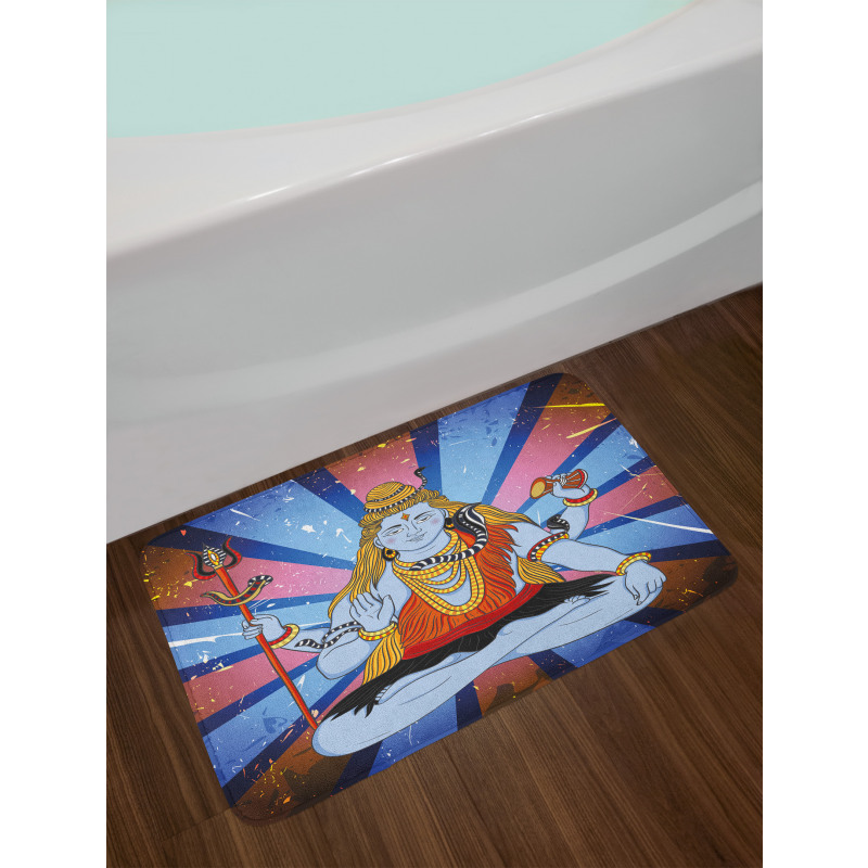 Eastern Figure Grungy Bath Mat