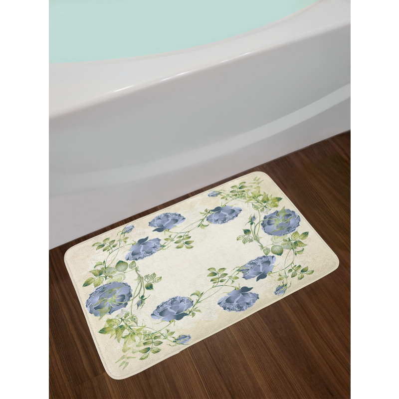 Vintage Roses Framework Bath Mat