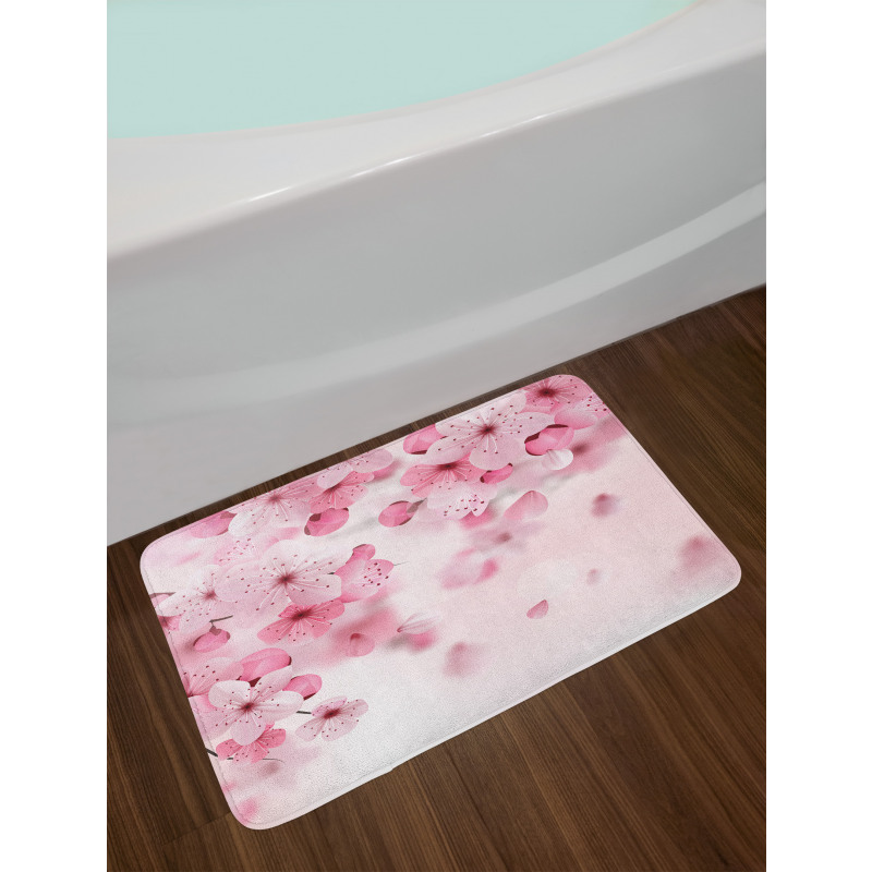 Eastern Sakura Flowers Bath Mat