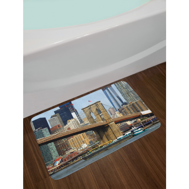 Skyline of Brooklyn NYC Bath Mat