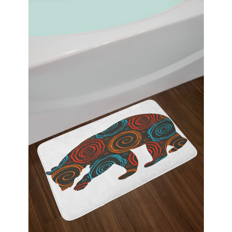 Bear Circles Dots Bath Mat