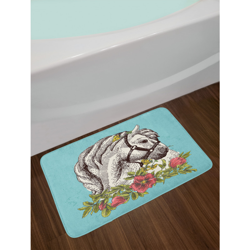 Boho Horse Opium Popy Bath Mat