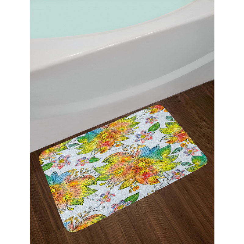 Macro Flower Petals Art Bath Mat