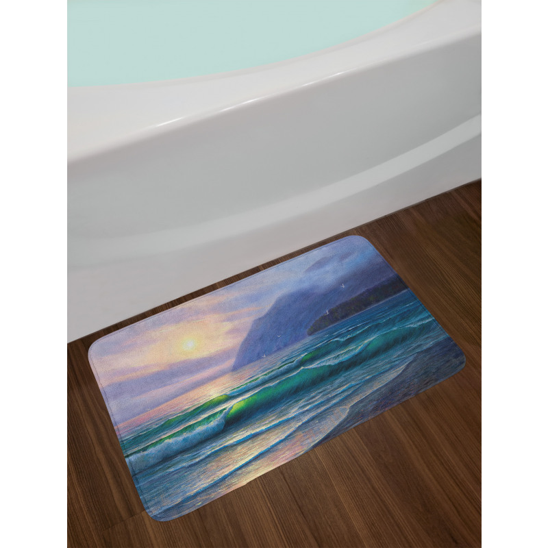 Ocean Morning Mountain Bath Mat