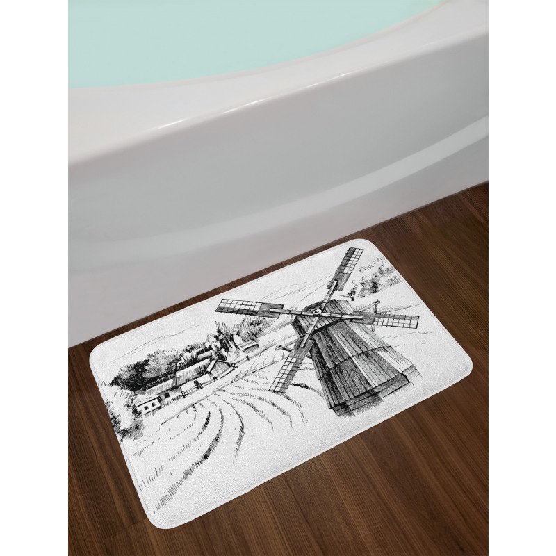 Farm Town Houses Mill Bath Mat