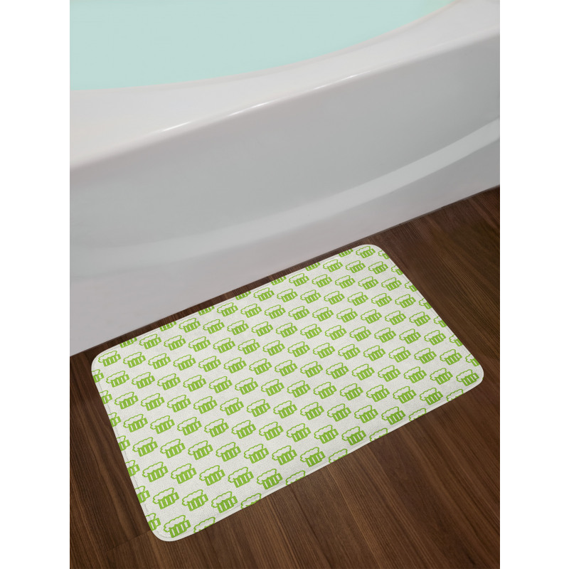 Foamy Beer Glasses Bath Mat