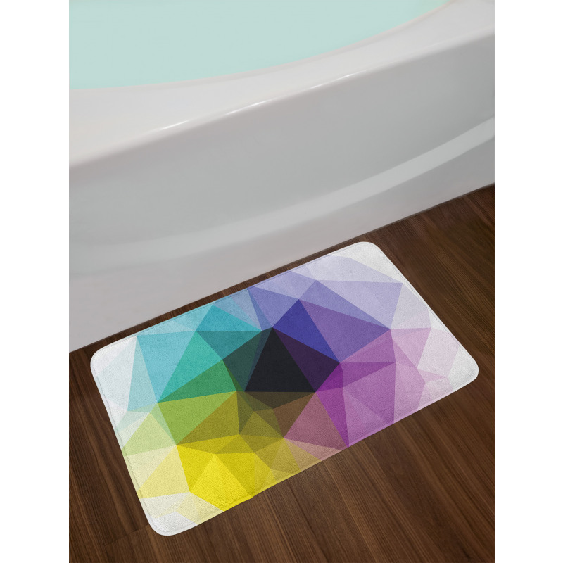 Triangles Color Shades Bath Mat