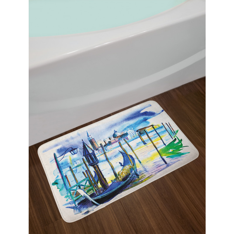 Boat in Venice Italy Bath Mat