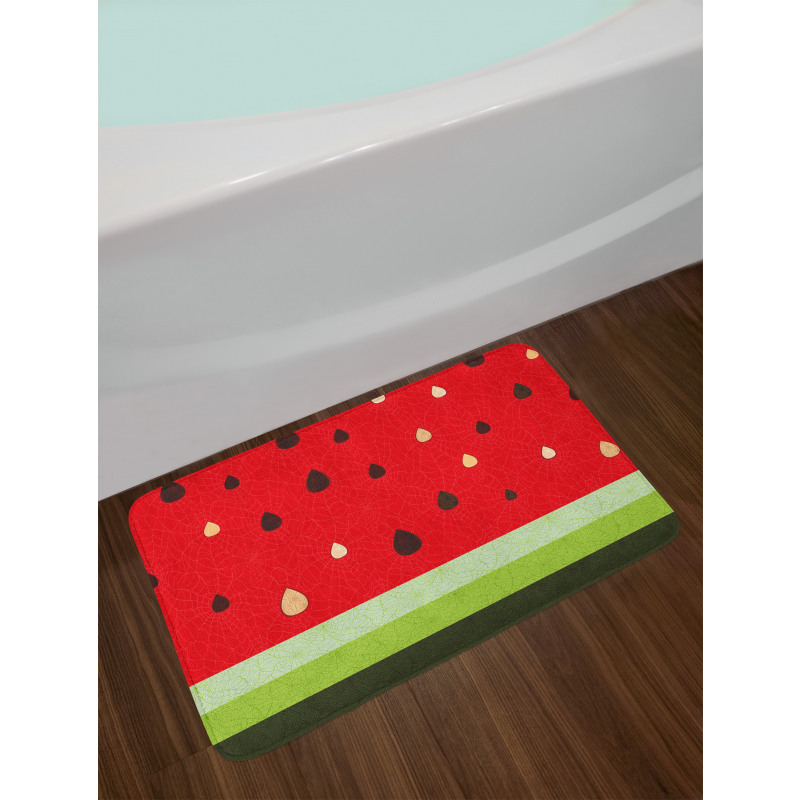 Watermelon Macro Fruit Bath Mat