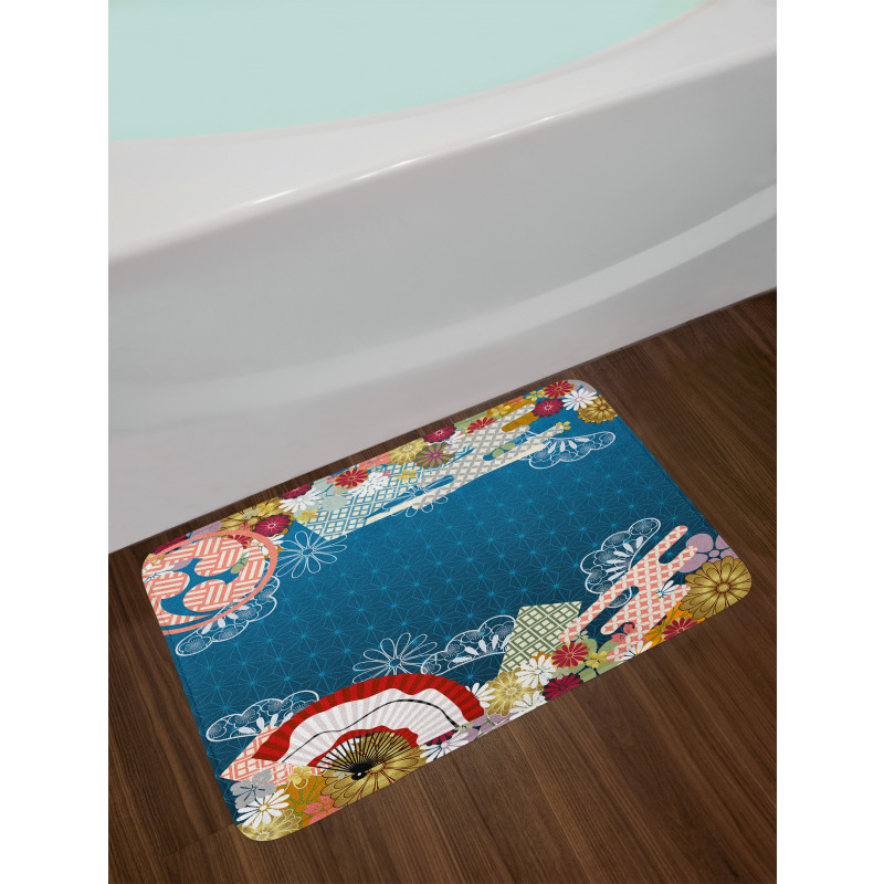 Modern Flowers Bath Mat