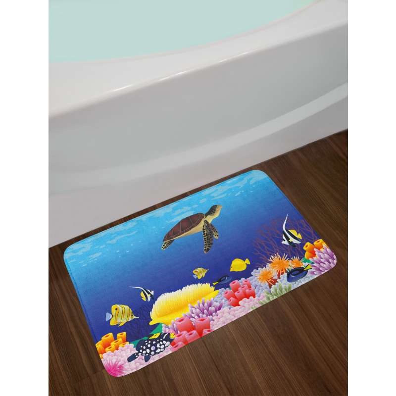 Deep Sealife Fish Moss Bath Mat